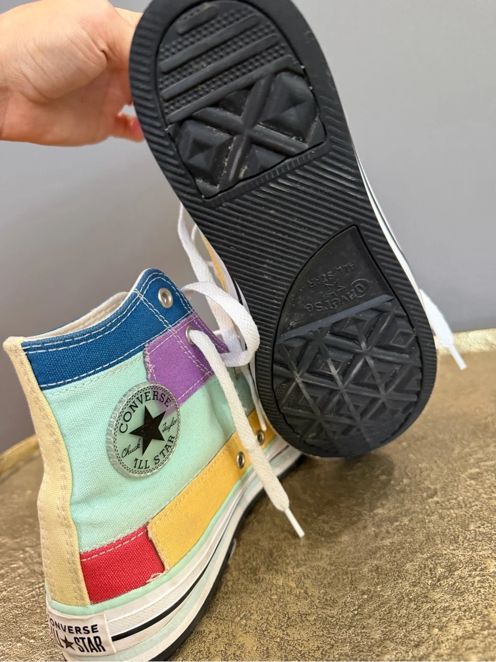 Converse Kids Chuck Taylor Hi Top Multicolor Color Block Sneakers A02026C